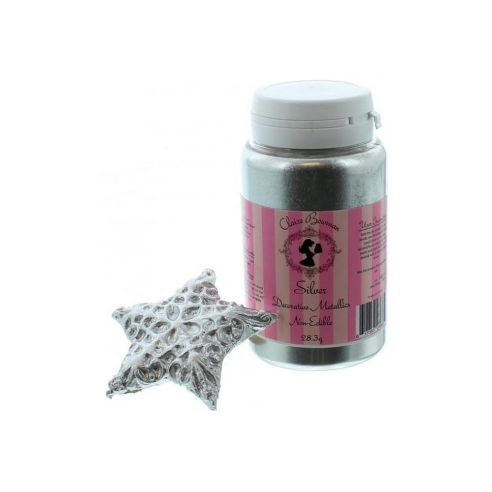 Silver Metallic Luster Dust, 28.3 Grams