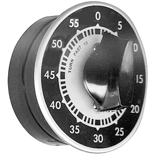 Cleveland OEM # 40518, Black and Silver Steamer Timer Knob / Plate