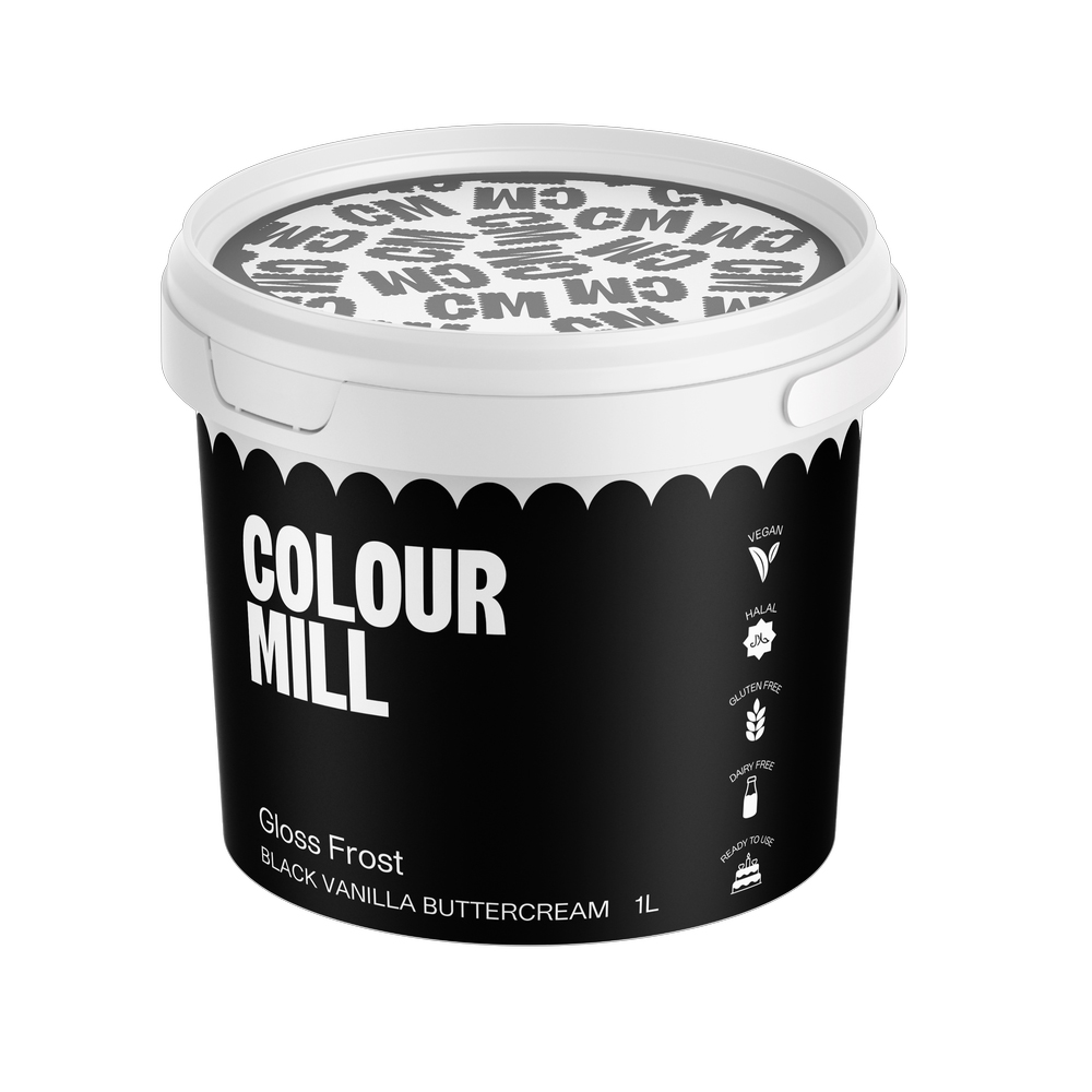 Colour Mill Black Gloss Frost Buttercream, 1 Liter