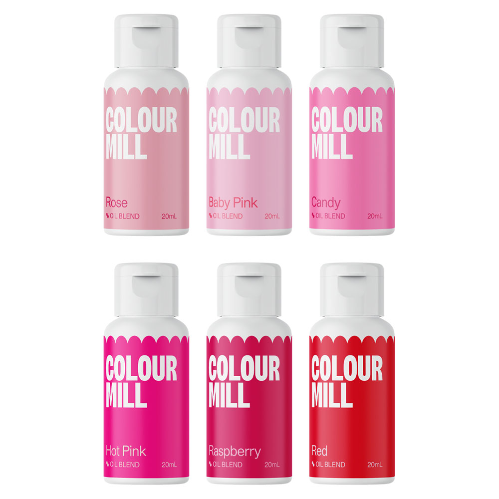 Colour Mill Oil Based Food Color, Pink, 20ml, Set of 6 