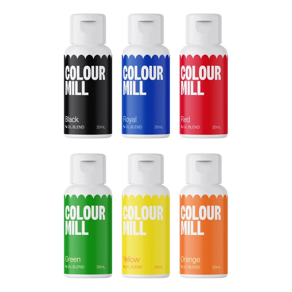Colour Mill Oil Based Primary Colors, 20ml - Pack of 6