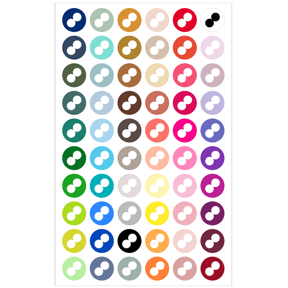 Colour Mill Swatch Spot Stickers for 100 ml Bottles