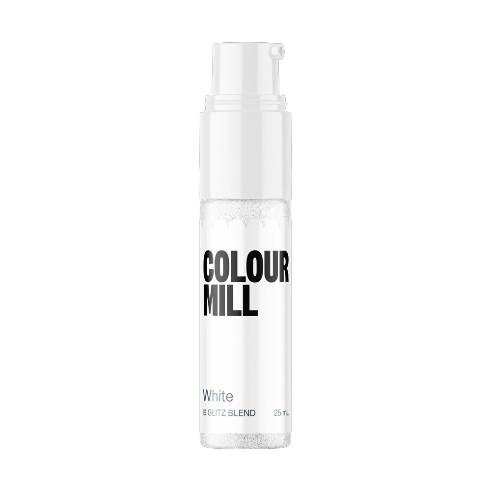 Colour Mill White Glitz Blend Edible Glitter Pump, 25 ml.