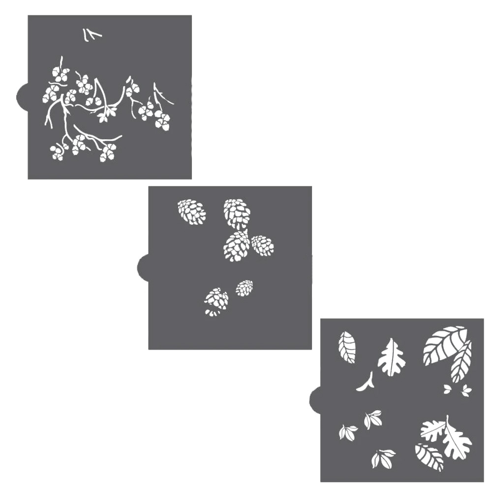 Confection Couture Autumn Bramble Background Overlay Cookie Stencil