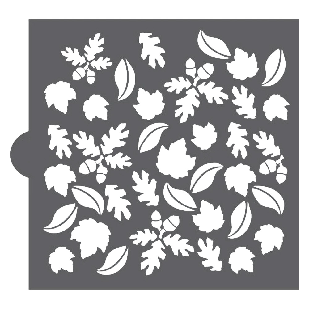 Confection Couture Fall Leaves Background Cookie Stencil