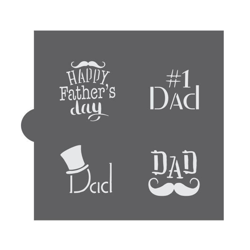 Confection Couture Father's Day Words Cookie Stencil