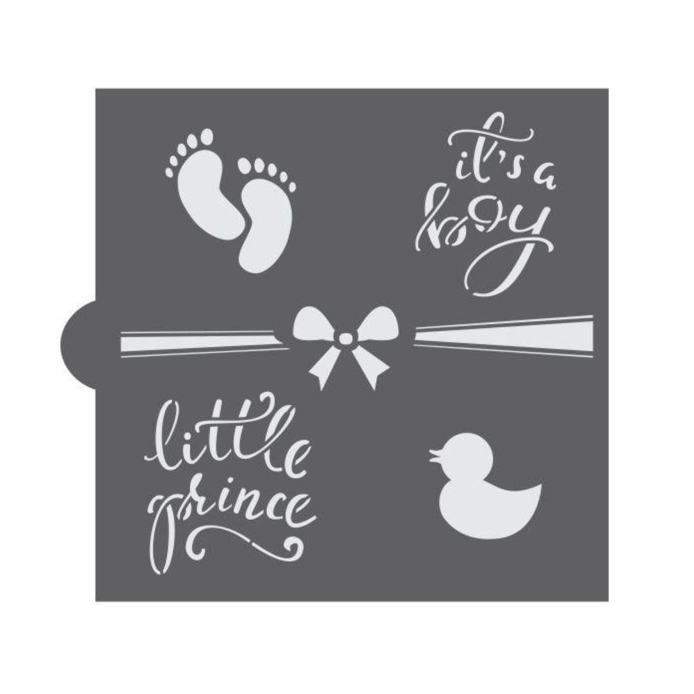 Confection Couture It's A Boy Words Cookie Stencil