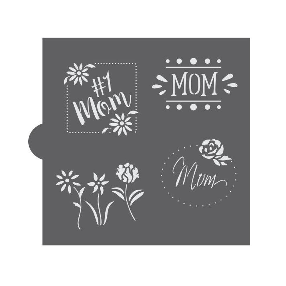 Confection Couture Mother's Day Words Cookie Stencil