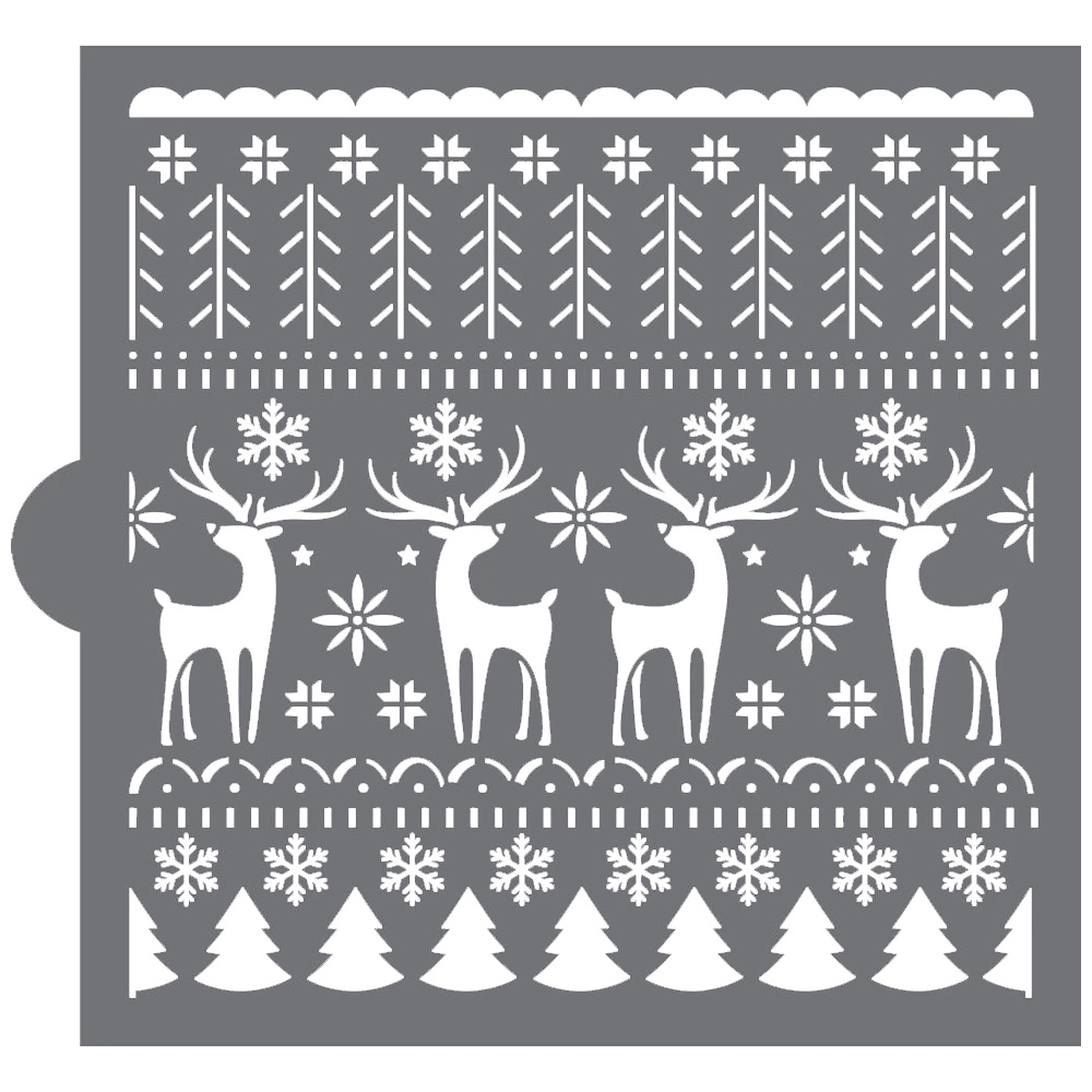 Confection Couture Nordic Christmas Sweater Background Cookie Stencil