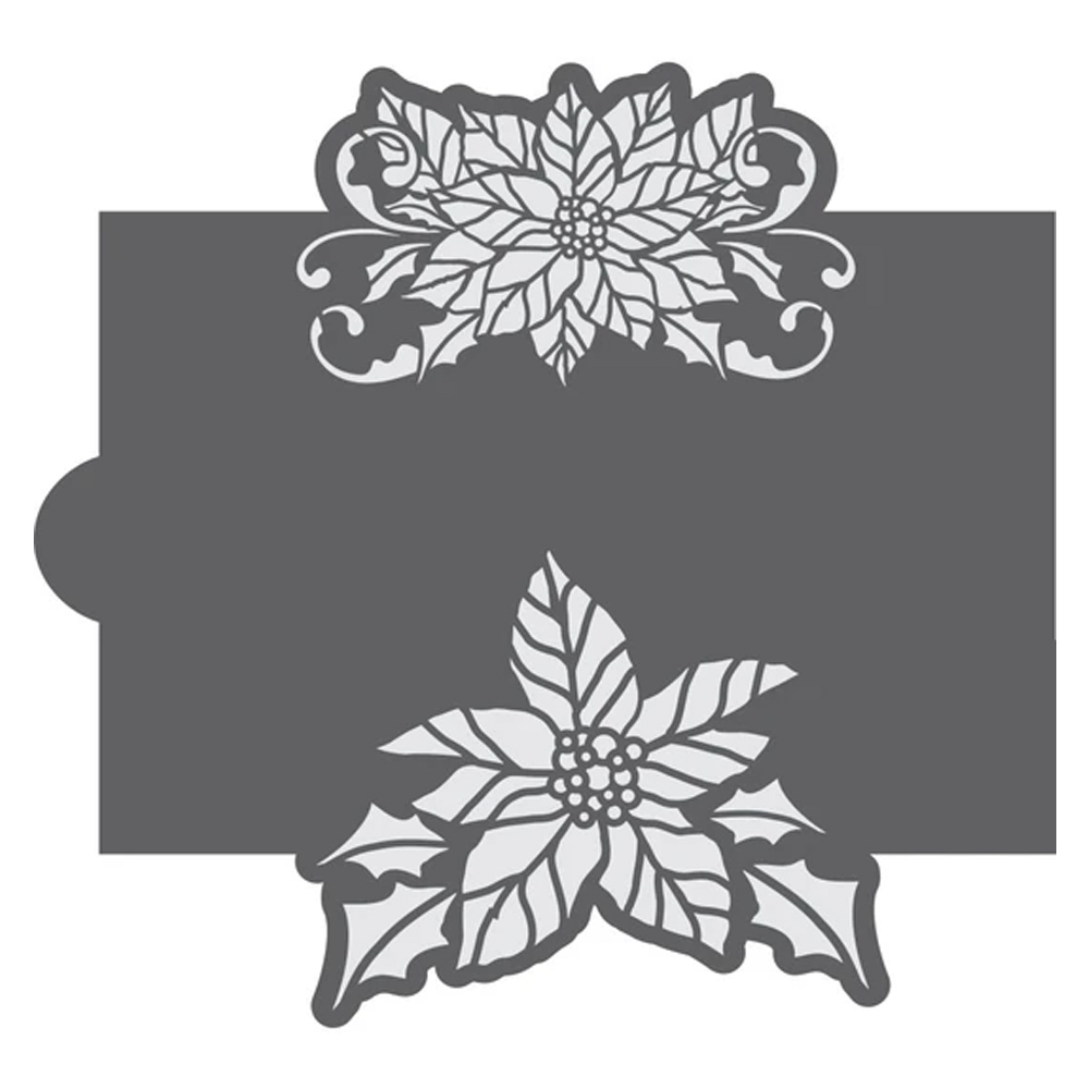 Confection Couture Poinsettia Cookie Stencil Edger