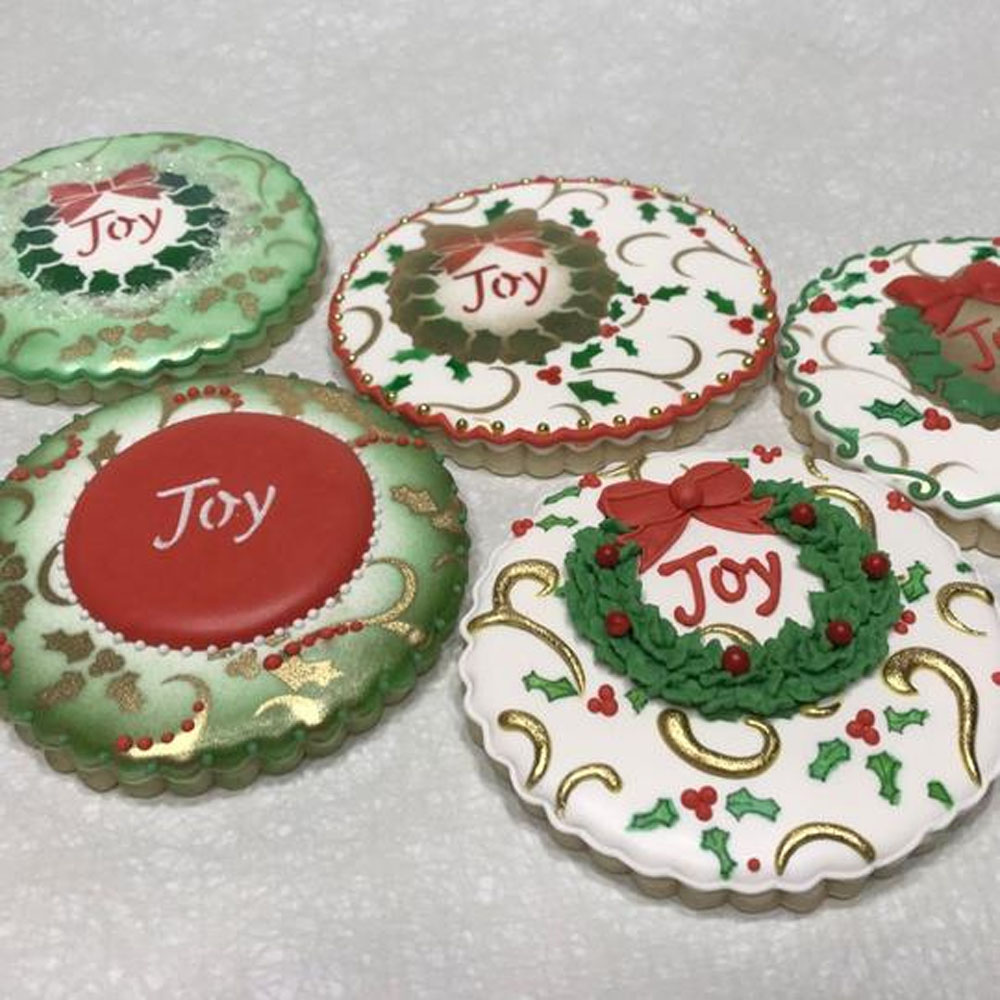 Confection Couture Prettier Plaques Joy Cookie Stencil Set, 5 Pc
