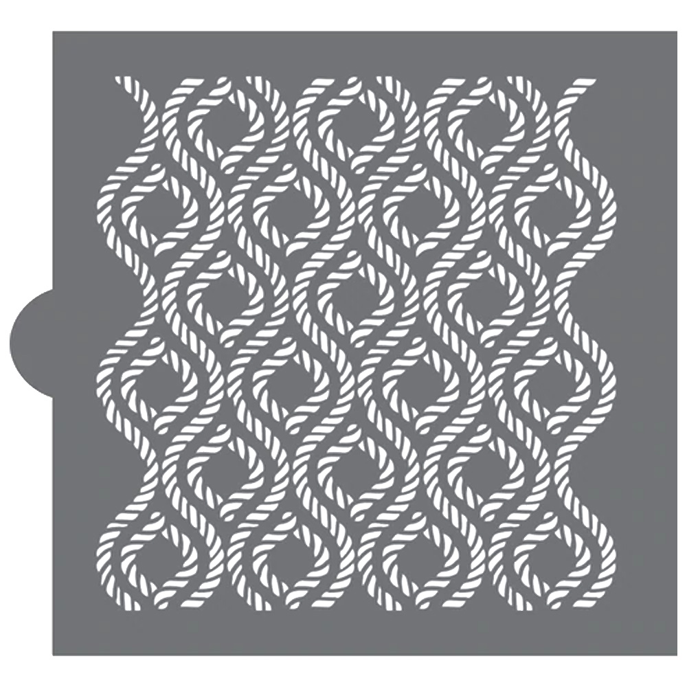 Confection Couture Rope Trellis Background Cookie Stencil