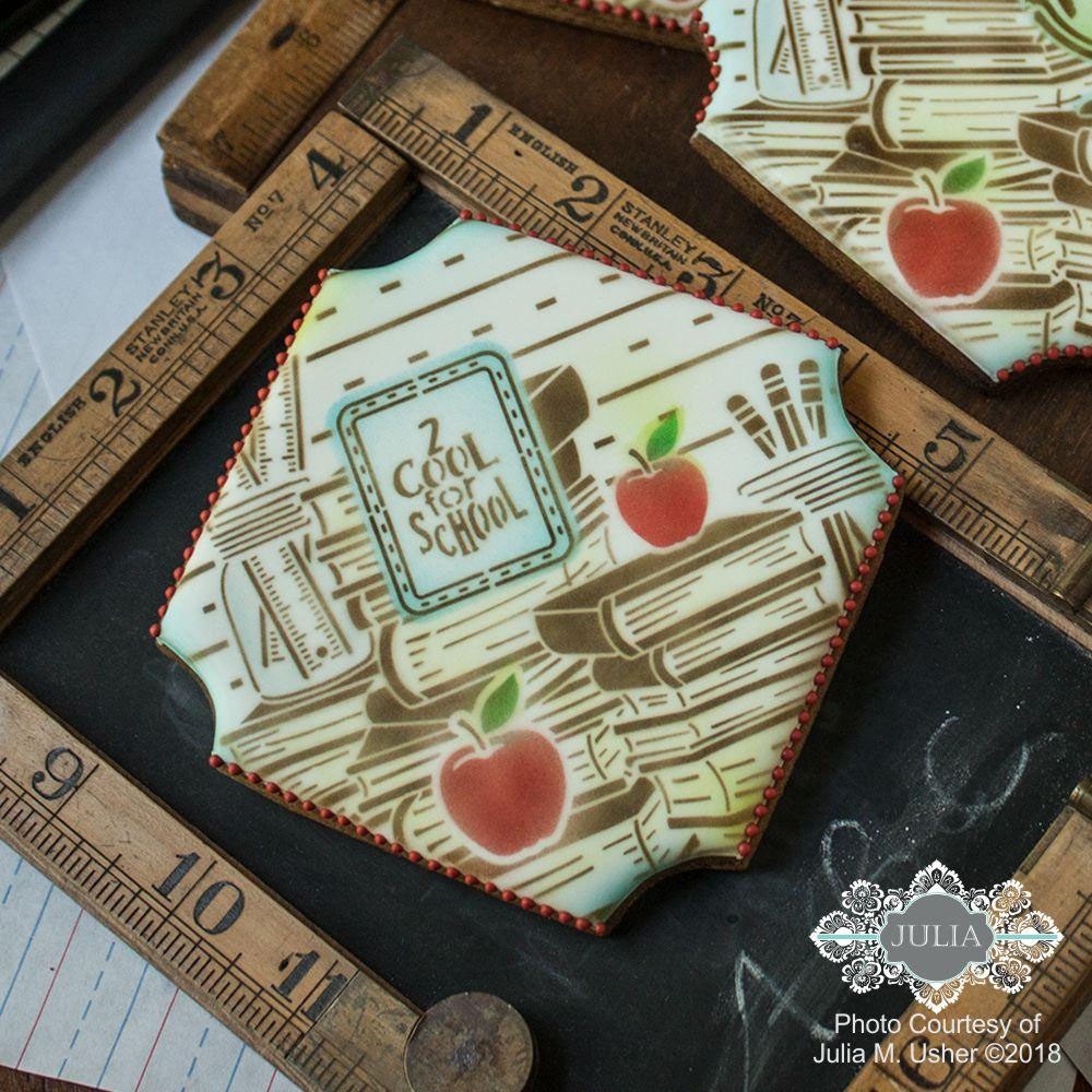 Confection Couture School Rules Dynamic Duos Message & Frame Cookie Stencil Set