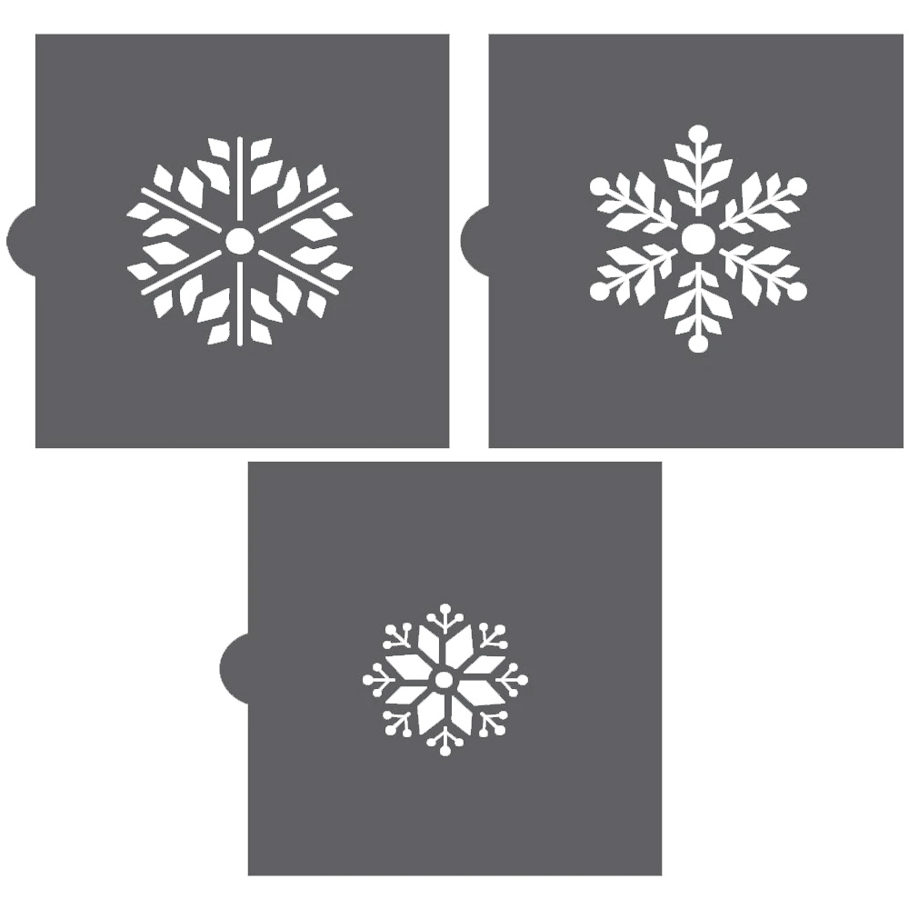 Confection Couture Snowflake Trio Cookie Stencil Set