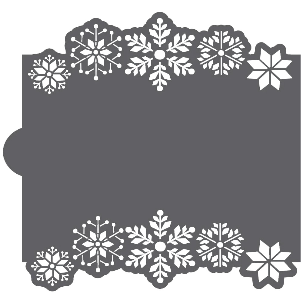 Confection Couture Snowflakes Cookie Stencil Edger