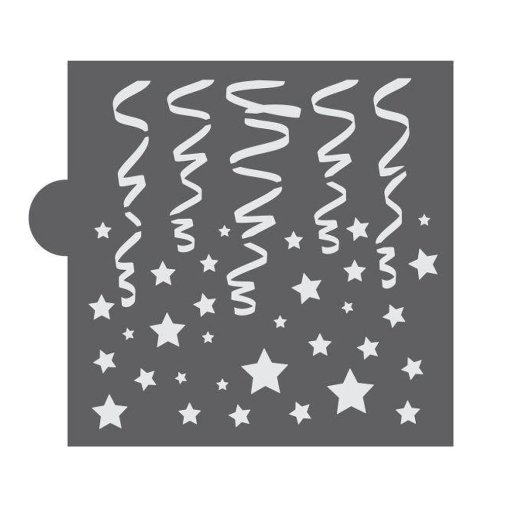Confection Couture Stars & Streamers Background Cookie Stencil
