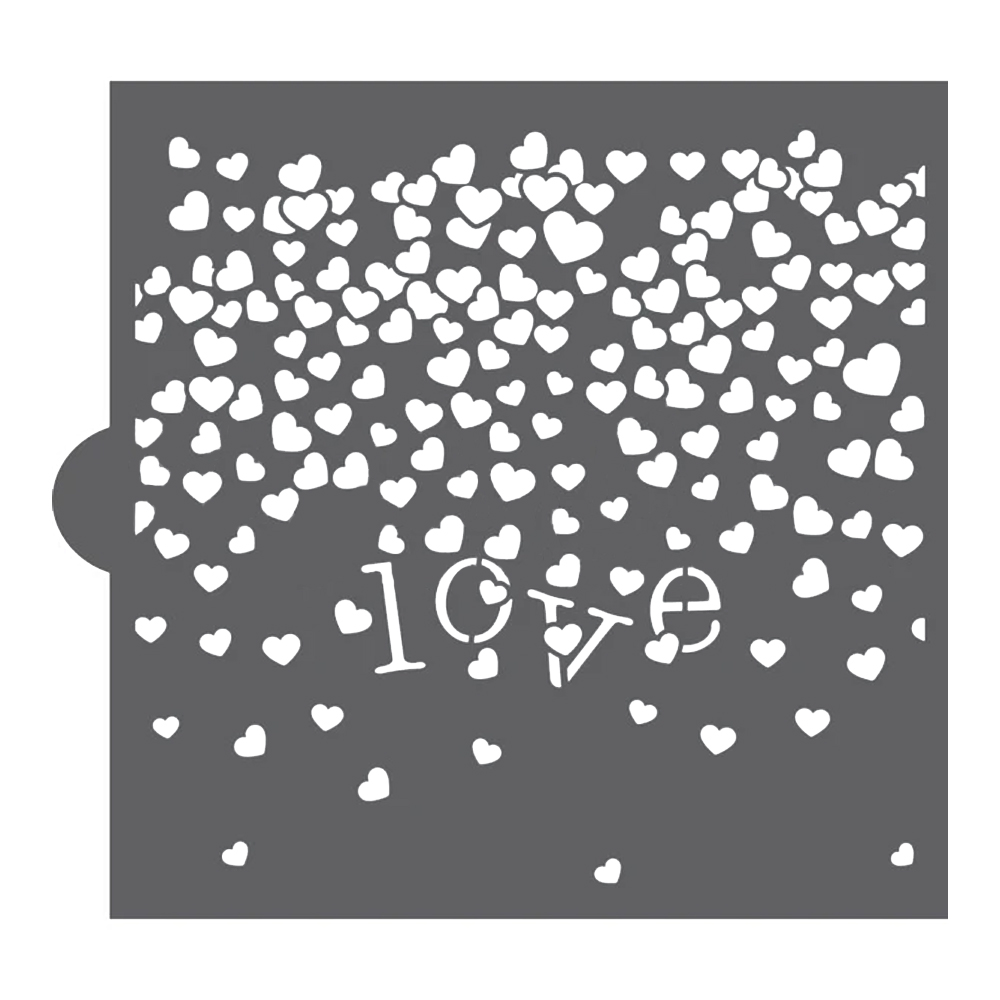 Confection Couture Valentine Confetti Cookie Stencil