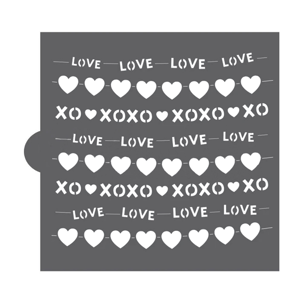 Confection Couture Valentines Swag Background Cookie Stencil