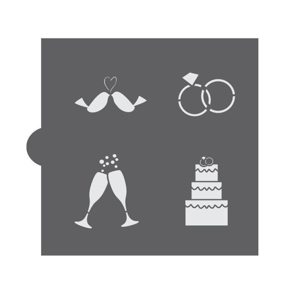 Confection Couture Wedding Bells Accent Cookie Stencil
