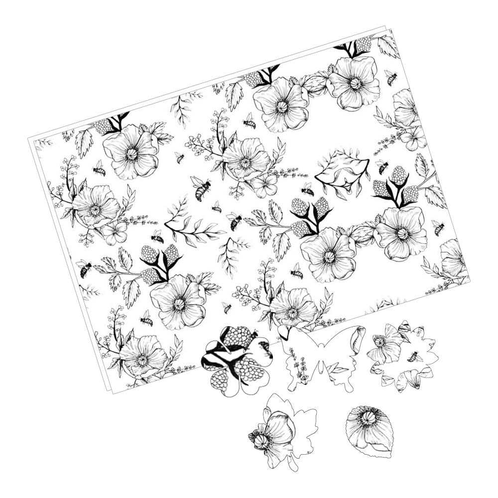 Crystal Candy Black & White Wafer Paper Designer Kit
