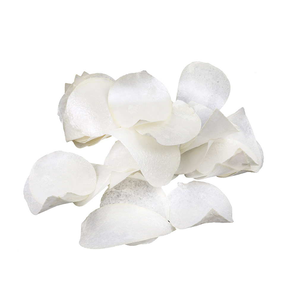 Crystal Candy Bridal Shine White Edible Rose Petals