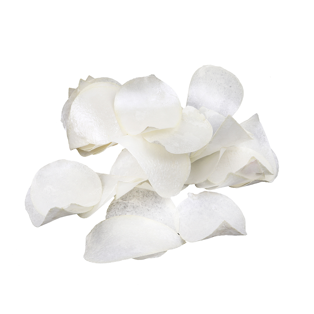 Crystal Candy Orange & White Edible Rose Petals | Bakedeco