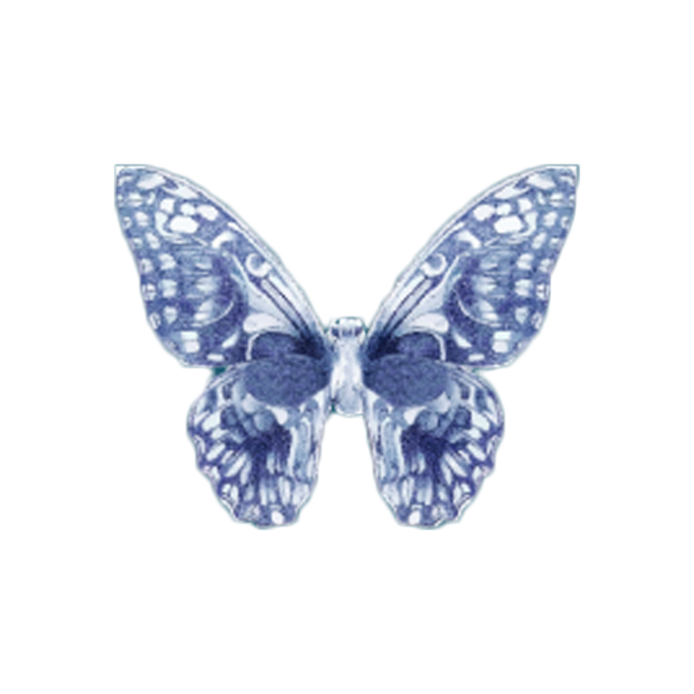 Crystal Candy Delft Blue Edible Butterflies - Pack of 22