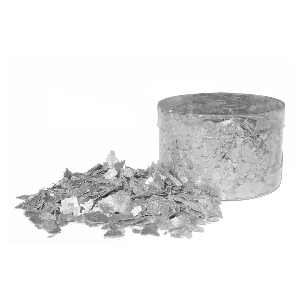 Crystal Candy Edible Flakes Pewter, 7 Grams