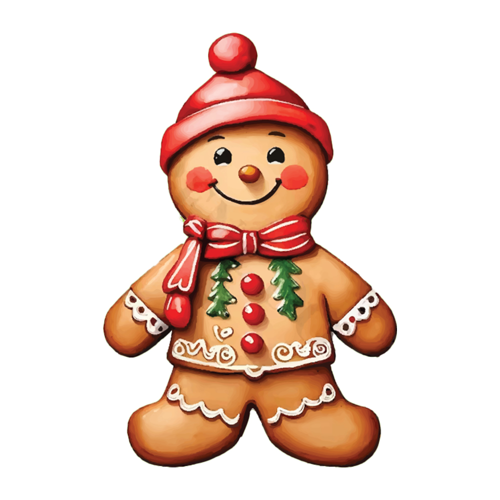 Crystal Candy Edible Wafer Paper Gingerbread Men, Pack of 24