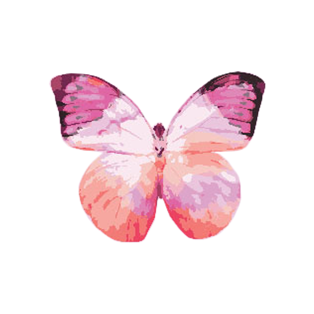 Crystal Candy Fluttery Pink Edible Butterflies - Pack of 22