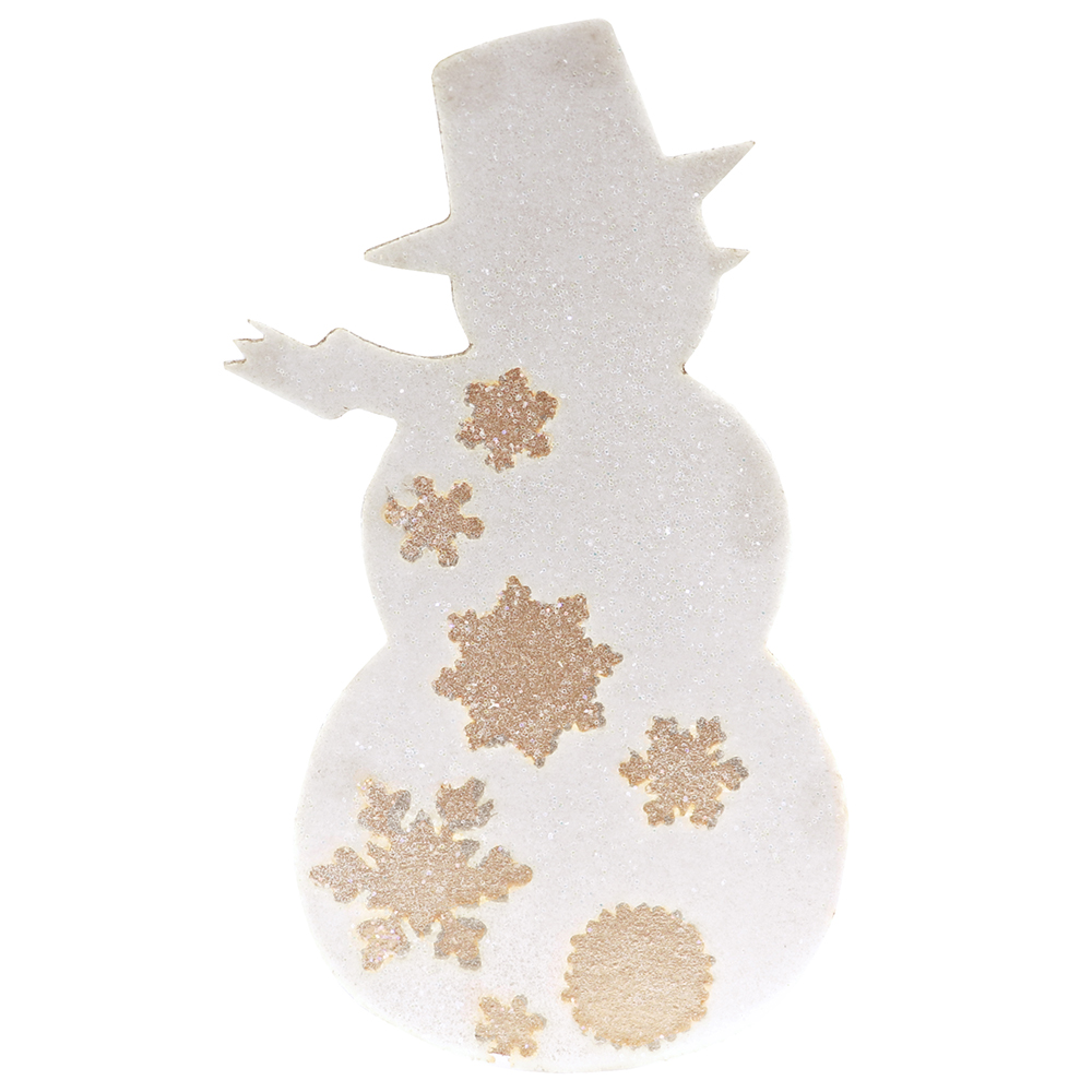 Crystal Candy Gold Edible Snowmen, Pack of 7