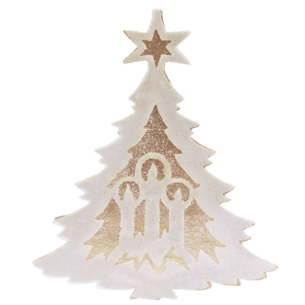 Crystal Candy Gold Edible Christmas Tree, Pack of 7