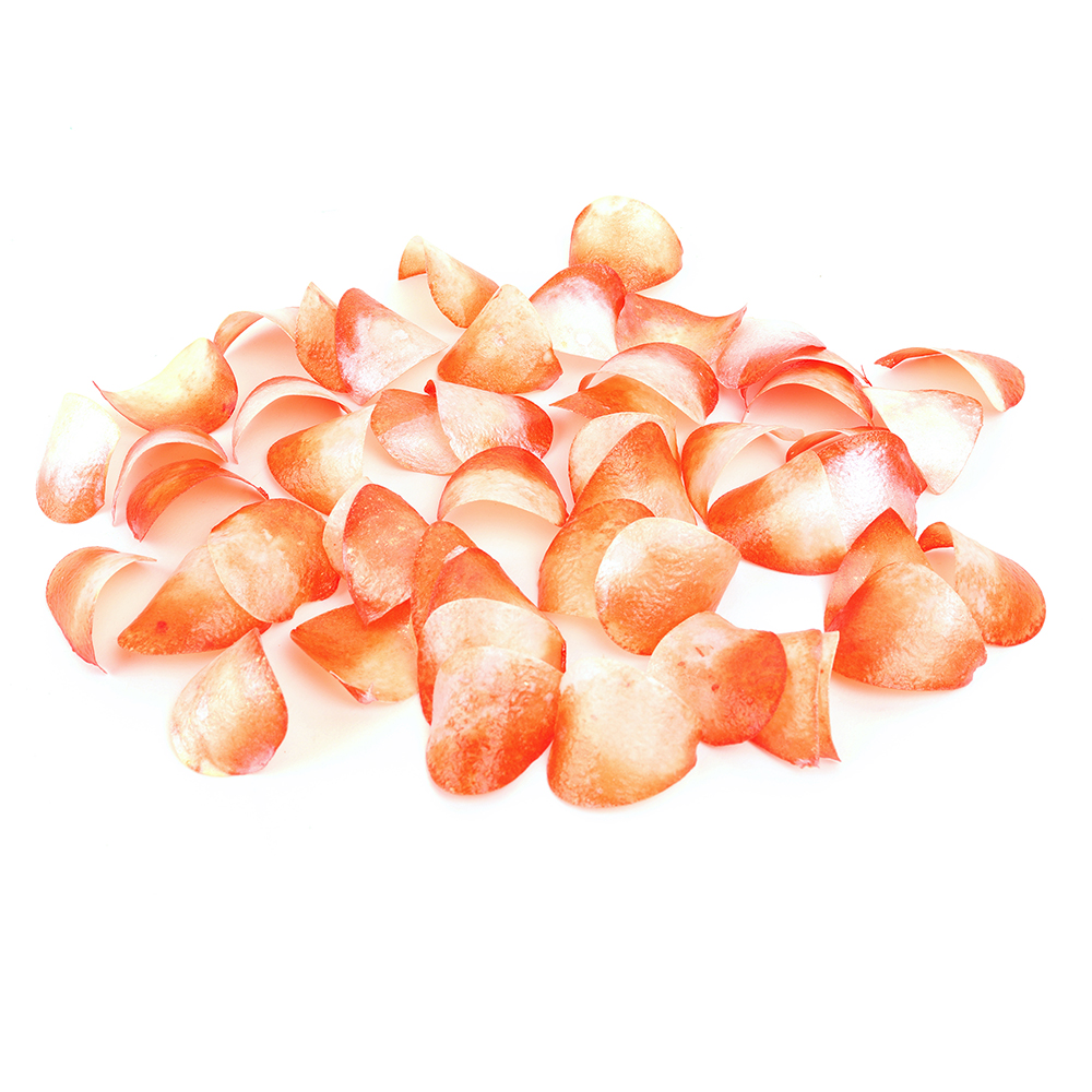 Crystal Candy Orange & White Edible Rose Petals