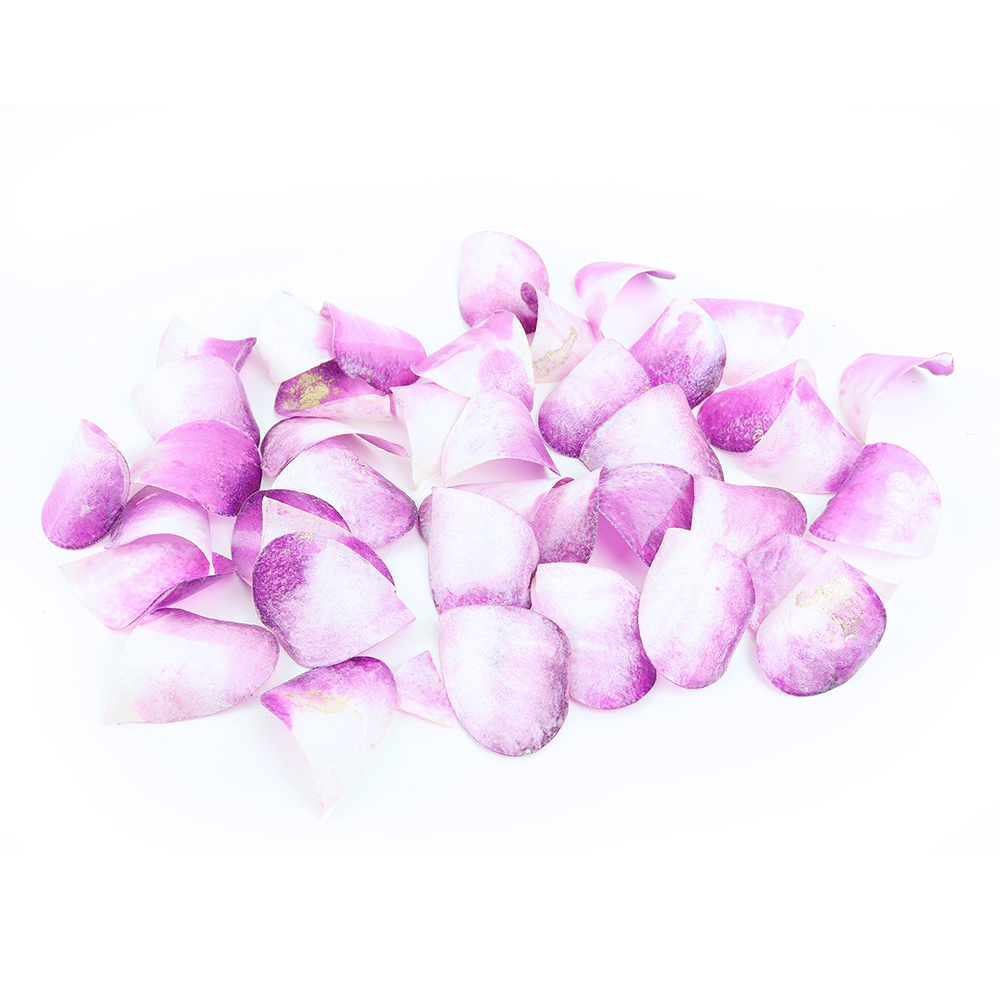 Crystal Candy Purple & White Edible Rose Petals
