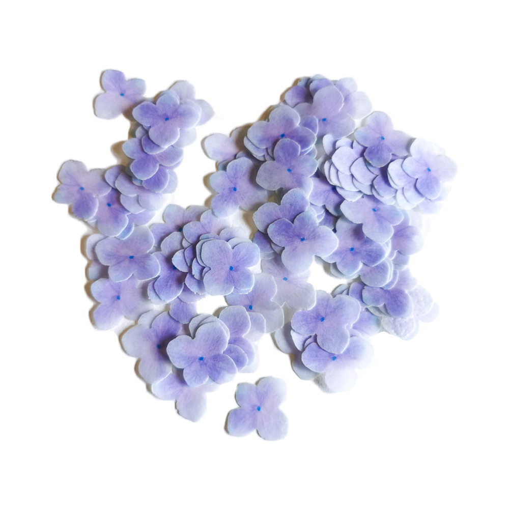 Crystal Candy Purple Hydrangea Edible Flowers - Pack of 100