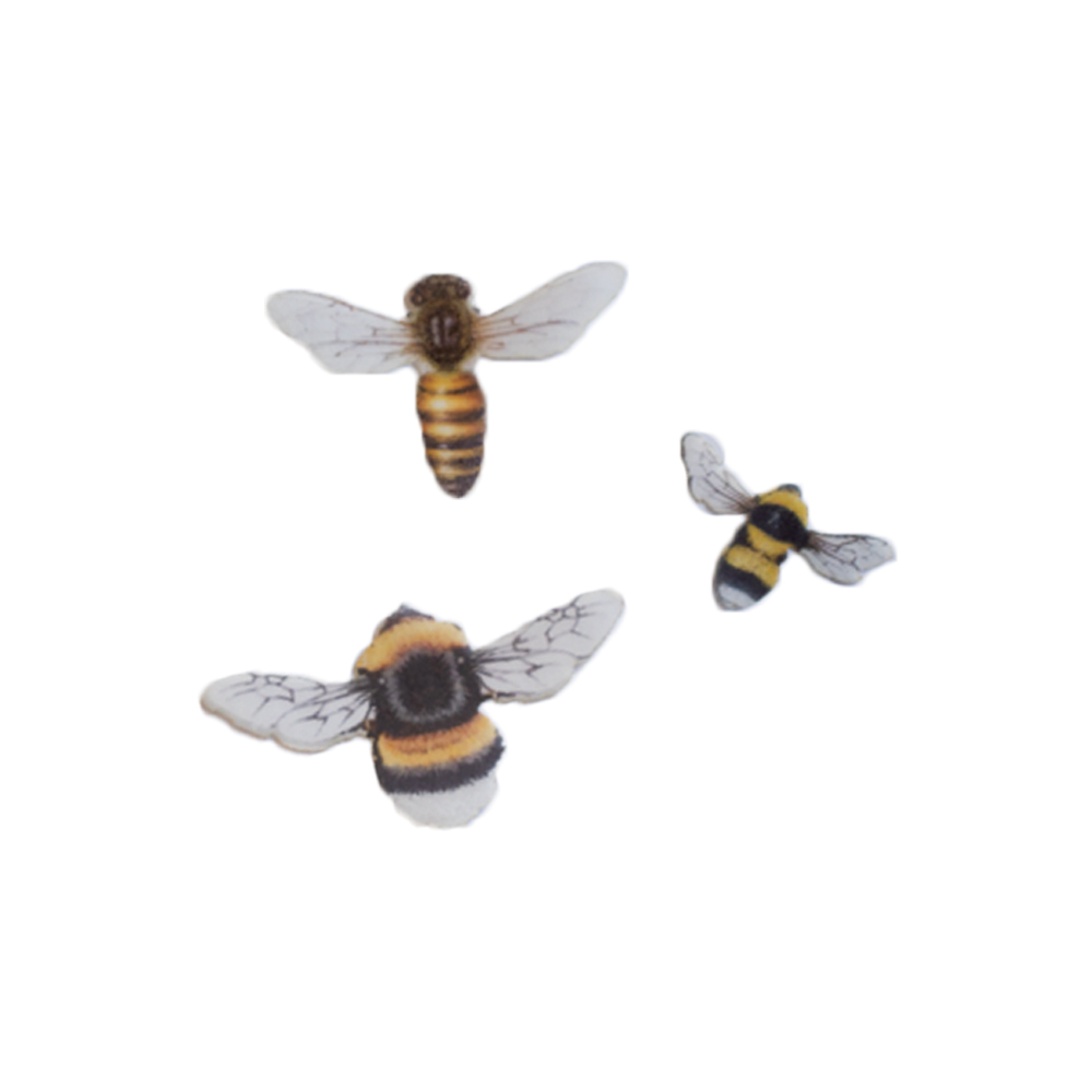 Crystal Candy Edible Wafer Paper Bees - Pack of 25