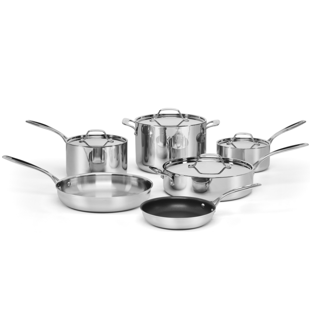 Cuisinart Custom Clad 5-Ply Stainless Steel Cookware, 10-Piece Set