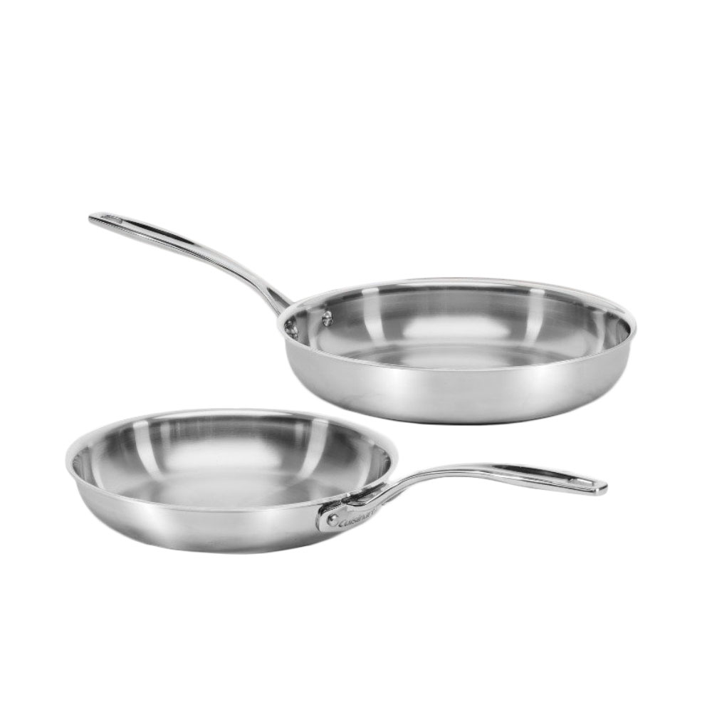 Cuisinart Custom Clad 5 Ply Stainless Steel Fry Pan Set, 9" and 11"