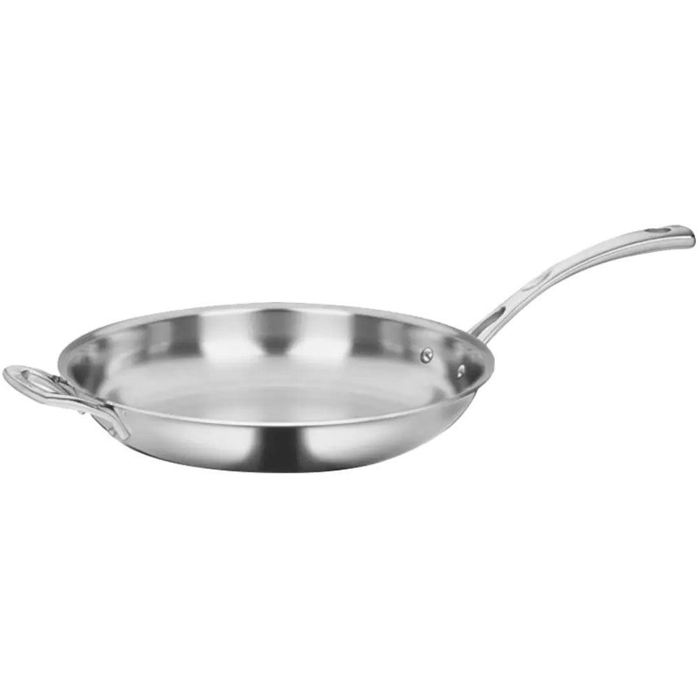 Cuisinart Custom Clad 5 Ply Stainless Steel Fry Pan with Helper Handle, 12" 