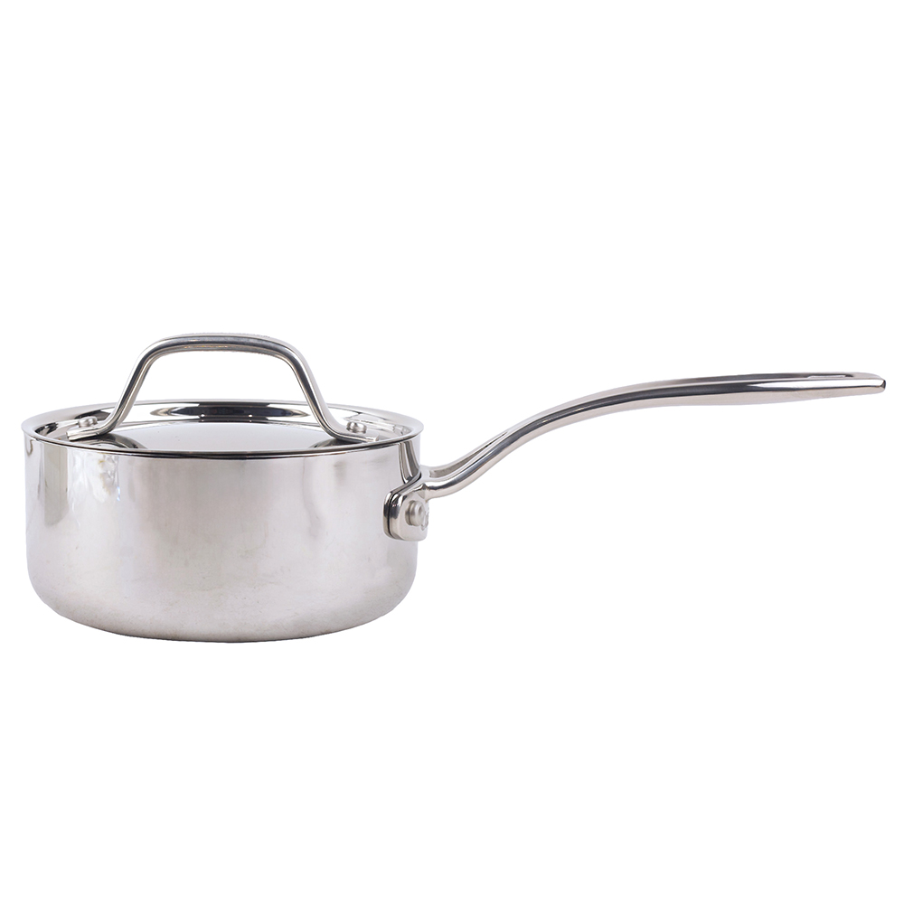 Cuisinart Custom Clad 5 Ply Stainless Steel Saucepan with Cover, 1 Quart