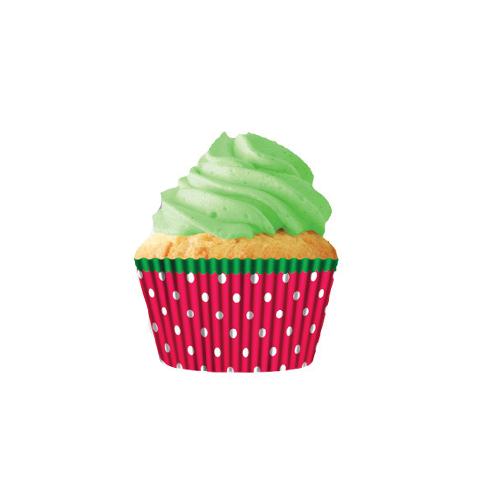 Cupcake Creations Paper Cups, Christmas Dots, Pack of 32