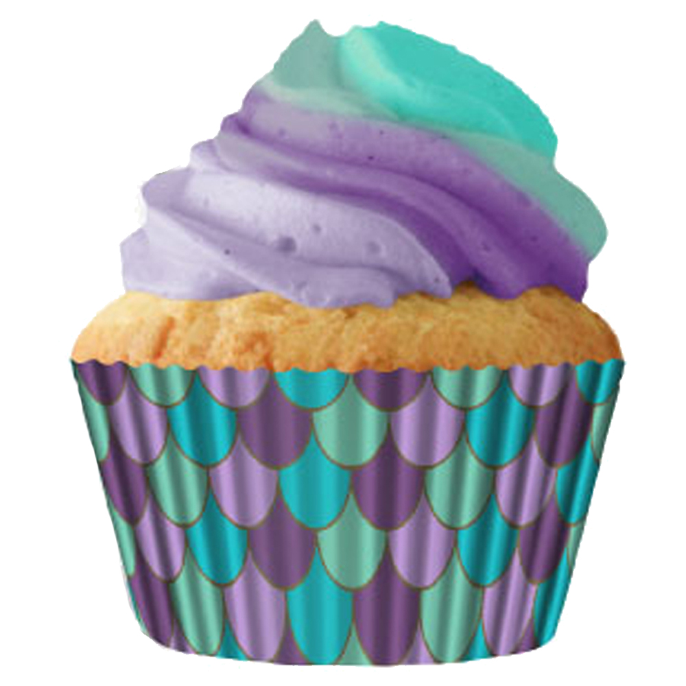 Cupcake Creations Paper Cups, Mermaid Scales, Pack of 32 