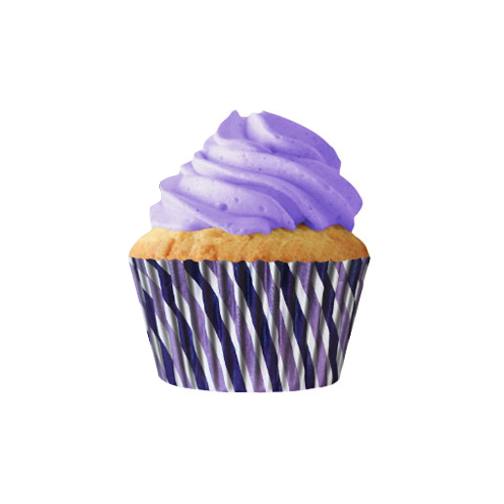 Cupcake Creations Paper Cups, Purple Swirl, Pack of 32