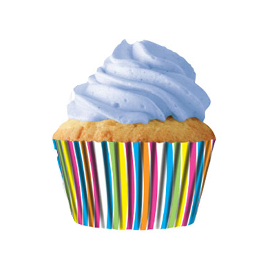 Cupcake Creations Paper Cups, Rainbow Swirl, Pack of 32