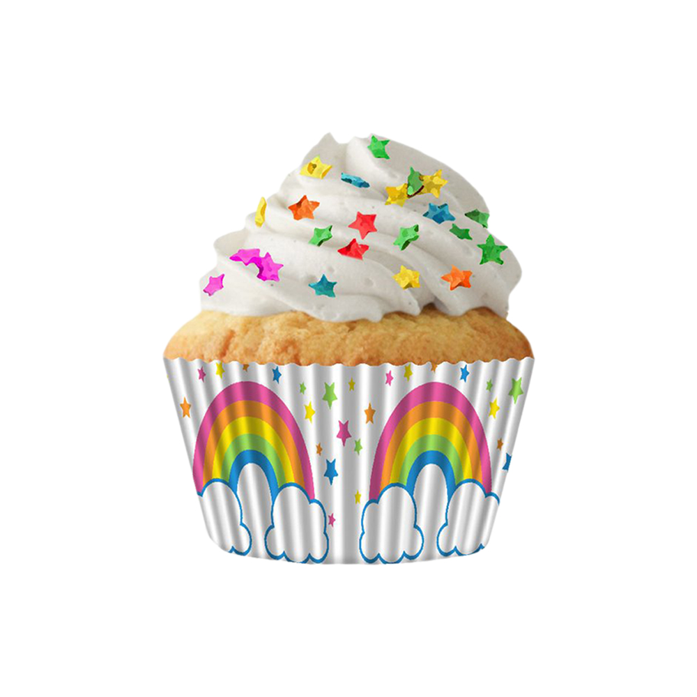 Cupcake Creations Paper Cups, Rainbows, Pack of 32