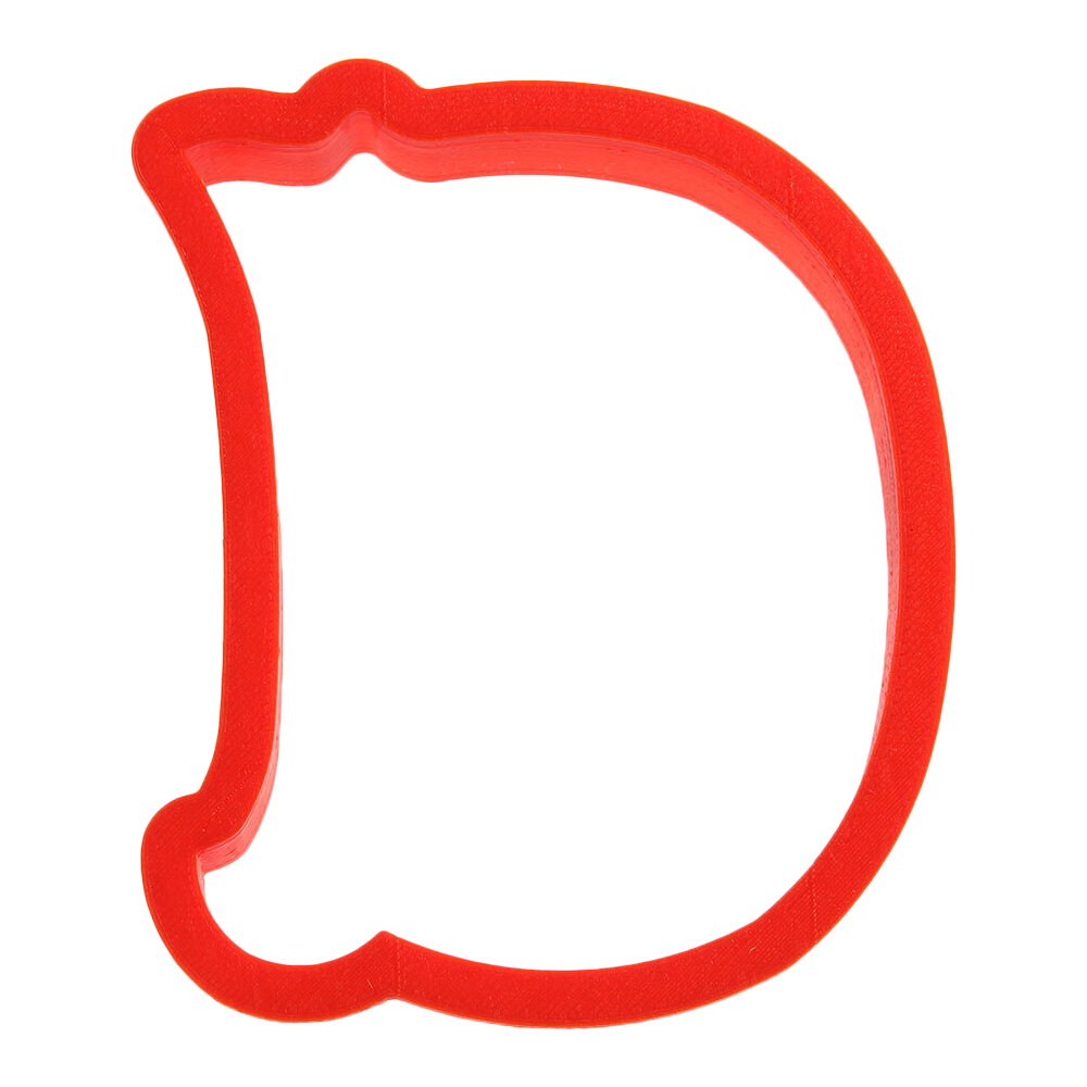 Curly Letter 'D' Cookie Cutter, 3.5"  x 4"