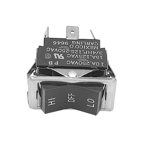 Curtis OEM # WC-124, Off/Momentary On Lighted Rocker Switch - 16A/250V