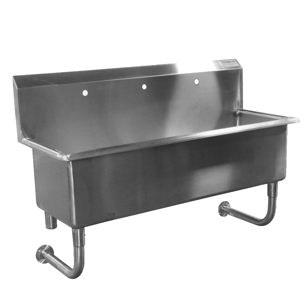 Custom Made Commercial Wall Hung Hand Sink Stainless Steel 4 Feet Wide