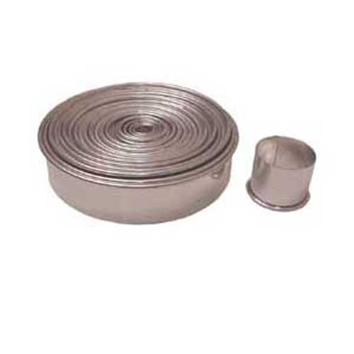 Cutter Set Heavy Duty Tinned Steel Plain Round - Pack of 20