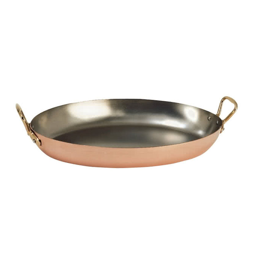 DeBuyer 2-Handle Oval Copper Dish, 12-1/2" x 9"
